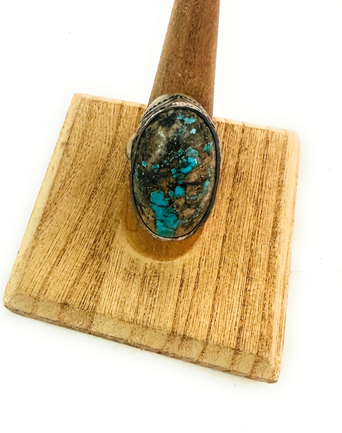 Navajo Turquoise & Sterling Silver Adjustable Ring