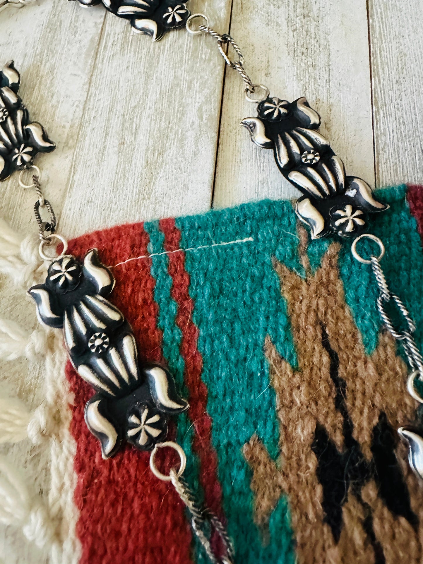 Navajo Sterling Silver & Royston Turquoise Necklace