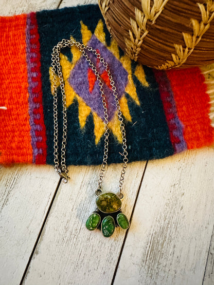 Navajo Sterling Silver & Royston Turquoise Necklace