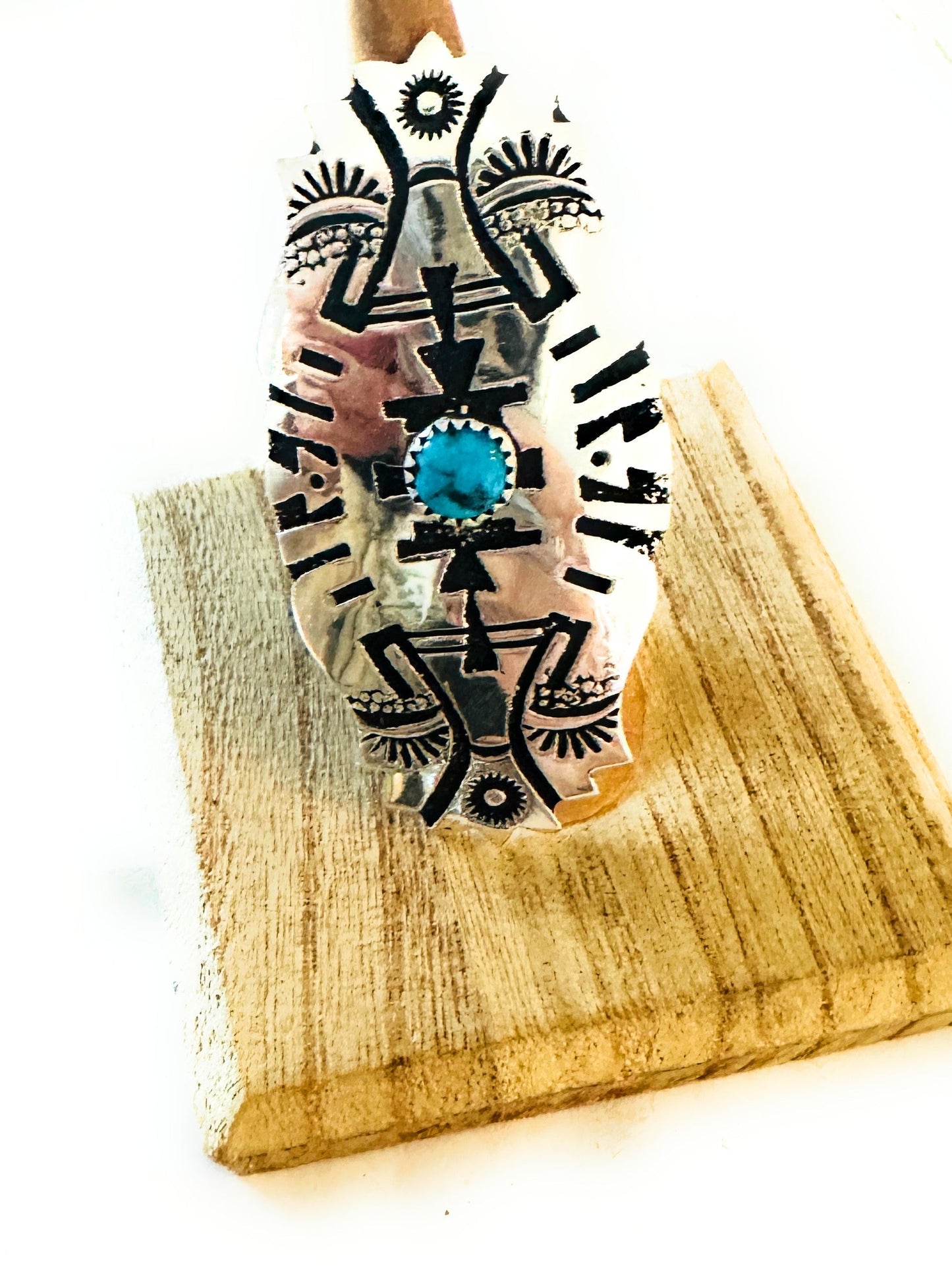 Navajo Sterling Silver & Turquoise Adjustable Ring by Richard Singer