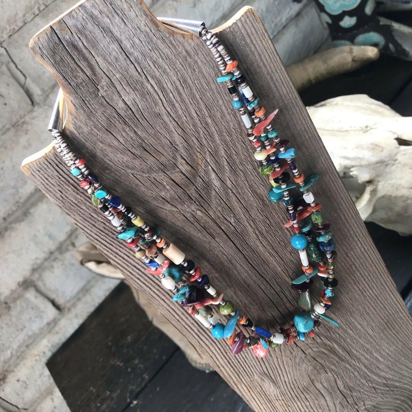 Daniel Coriz Multi Stone Beaded Necklace