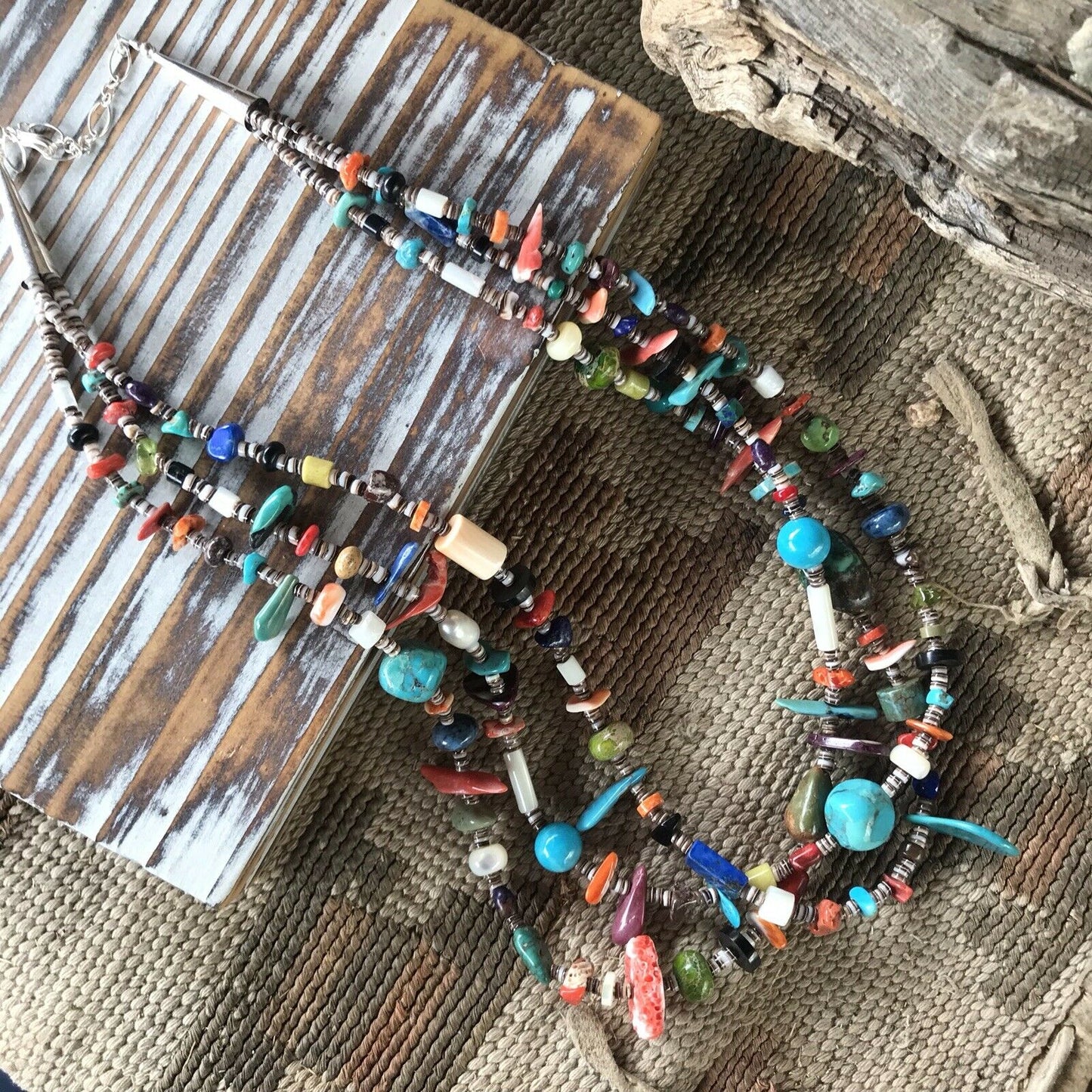 Daniel Coriz Multi Stone Beaded Necklace